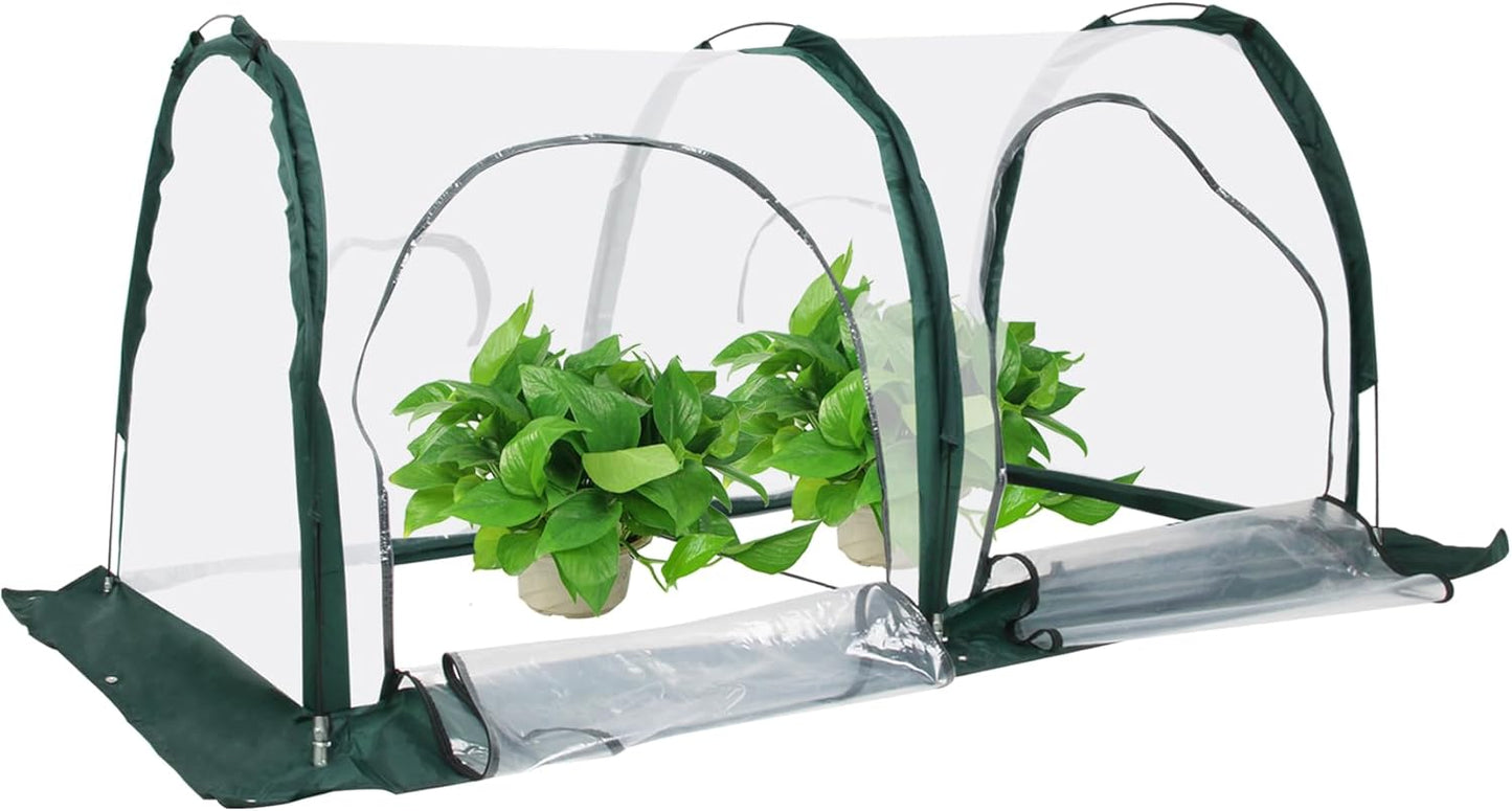 Portable Tunnel Greenhouse for Outdoors - Transparent Mini Greenhouses Ideal for Backyards and Outdoor Vegetable Cultivation (2M)-VerdiqueGarden