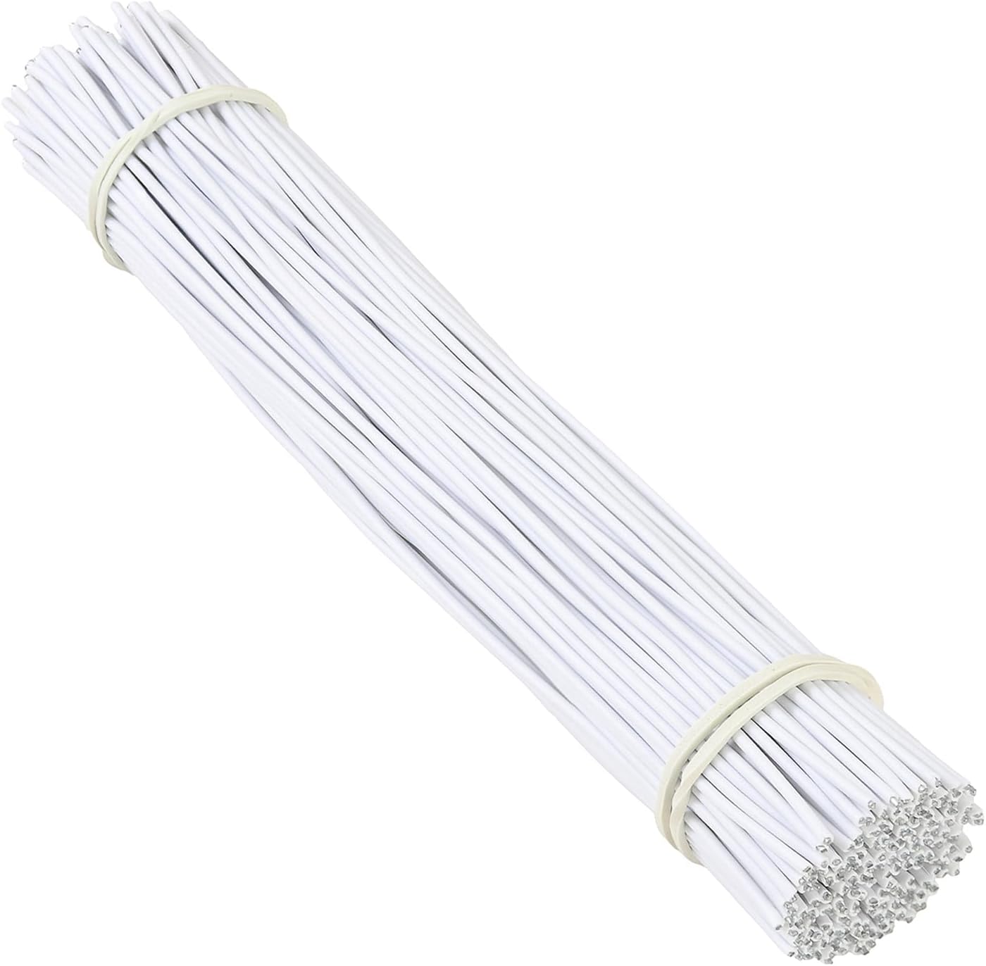 200 Pcs 6 inch Garden Twist Tie, Round Plastic Twist Ties for Plants, Vines and Wrapping Cords or Christmas Tree Gardening Plants Growth and Care, Office Home Cable Organization (White)-VerdiqueGarden