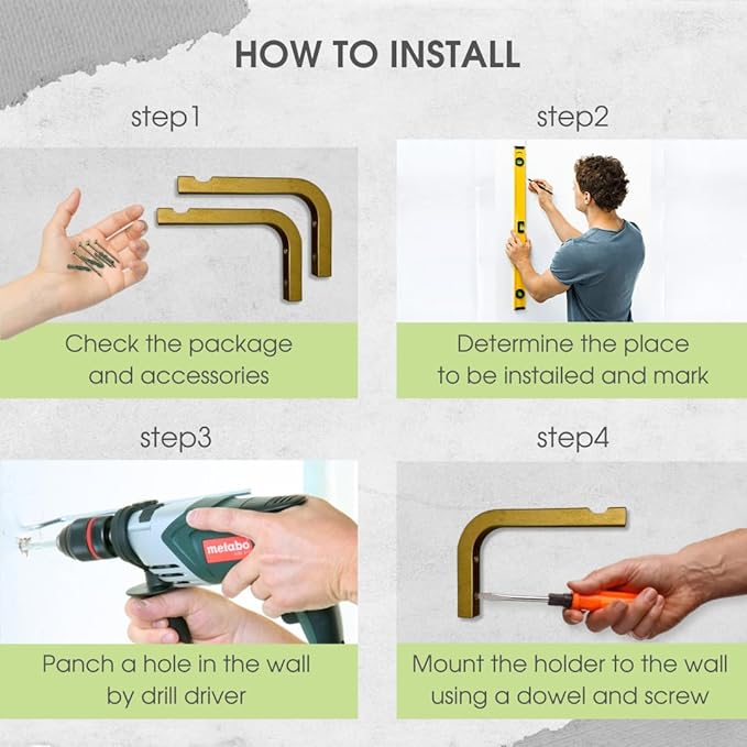 2-Piece Set of Plant Hooks for Wall 6 Inch - Mounted Wooden Plant Hook - Indoor and Outdoor Bracket Plant Hanger for Planters, Lanterns, Bird Feeders, Patio Decorations (Bronze)-VerdiqueGarden