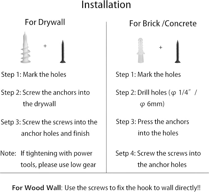 Ceiling Hooks for Hanging Plants-Heavy Duty Wall Mount Hanger Bracket for Hanging Bird Feeders, Lanterns, Wind Chimes, Planters, Outdoor Decoration (3 Pack) (Black)-VerdiqueGarden