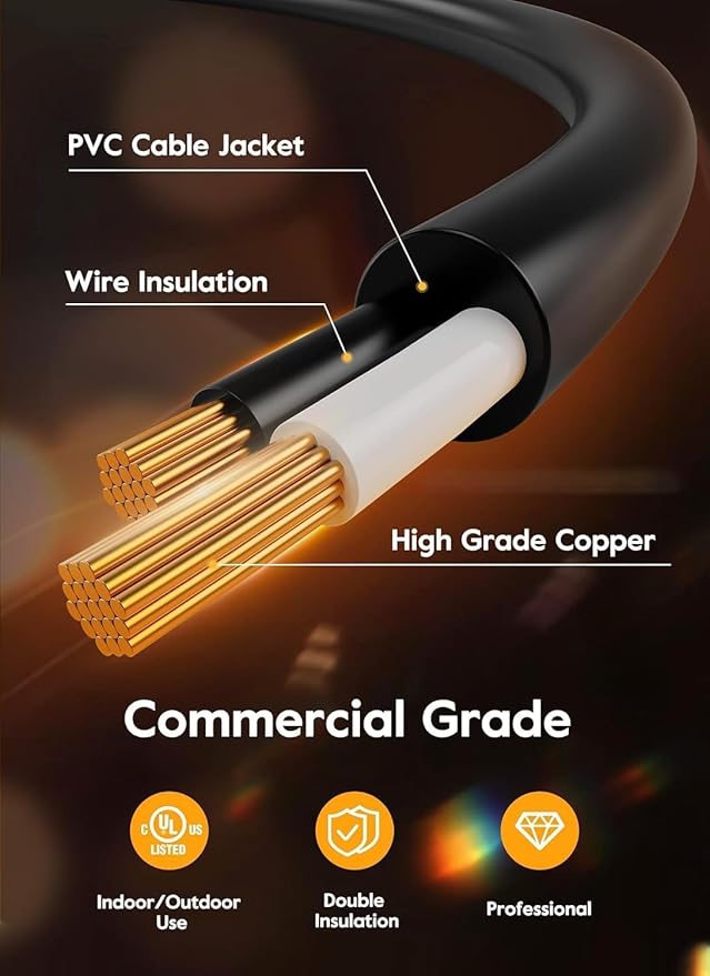 Brightown Outdoor String Lights 35FT with 10+1 Shatterproof Edison Bulbs, Waterproof Hanging Patio Lights Outside for Backyard Deck Garden Party Xmas Decor, 2700K-VerdiqueGarden