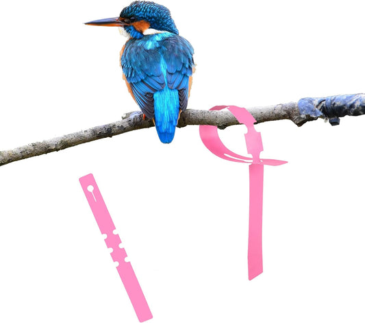 100Pcs Pink Tree Tags Wrap Around Plant Tags Markers,Removable, Adjustable Garden Labels Plant Tags with Large Writing Surface 8.27"x0.8"-VerdiqueGarden