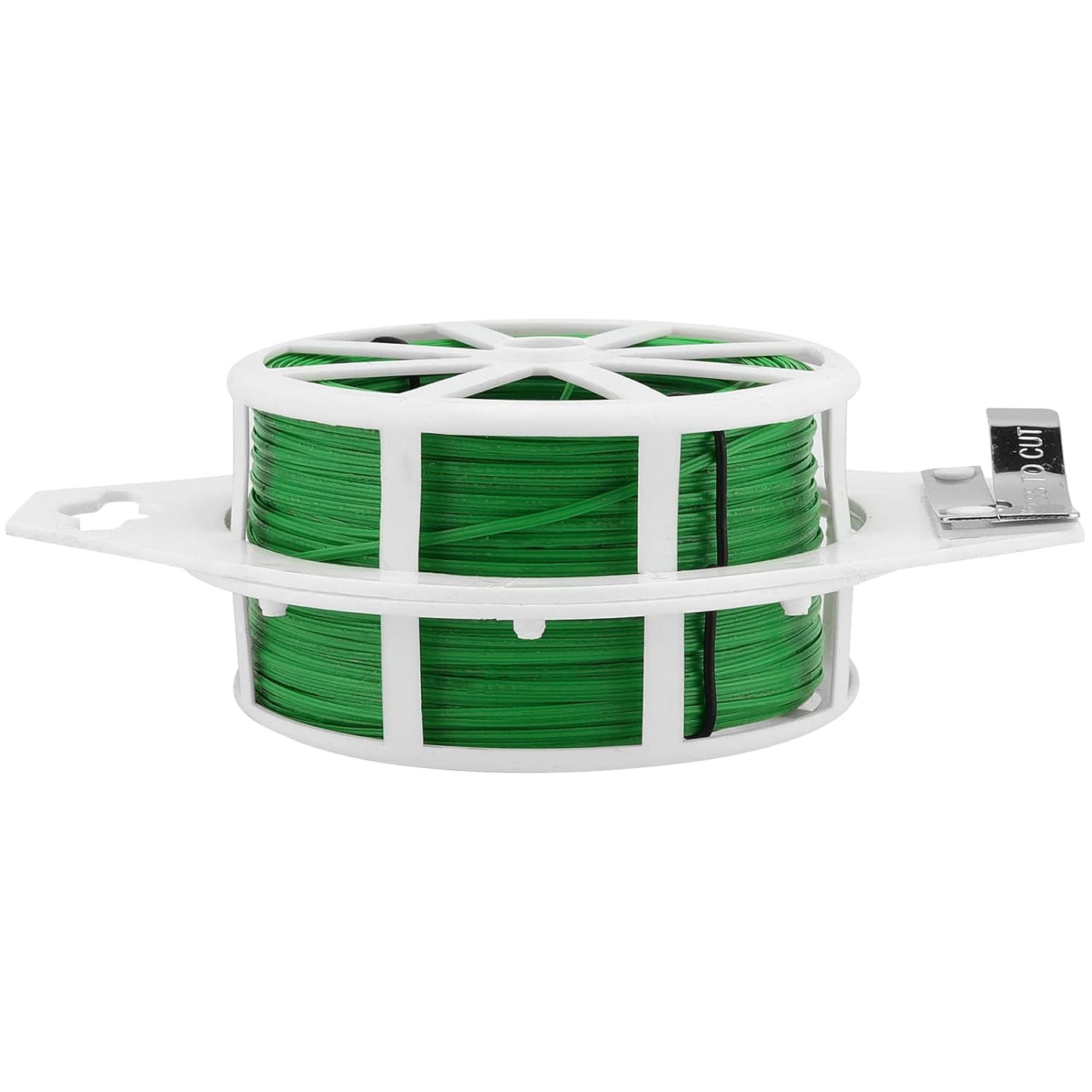 JEUIHAU 6 Reels 328 Ft Green Plant Twist Ties, Green Floral Wire,Plastic Coated Metal Wire Twist Ties with Cutter, Flexible Gardening Wires for Flowers, Vines, and Climbing Plants Suppor-VerdiqueGarden