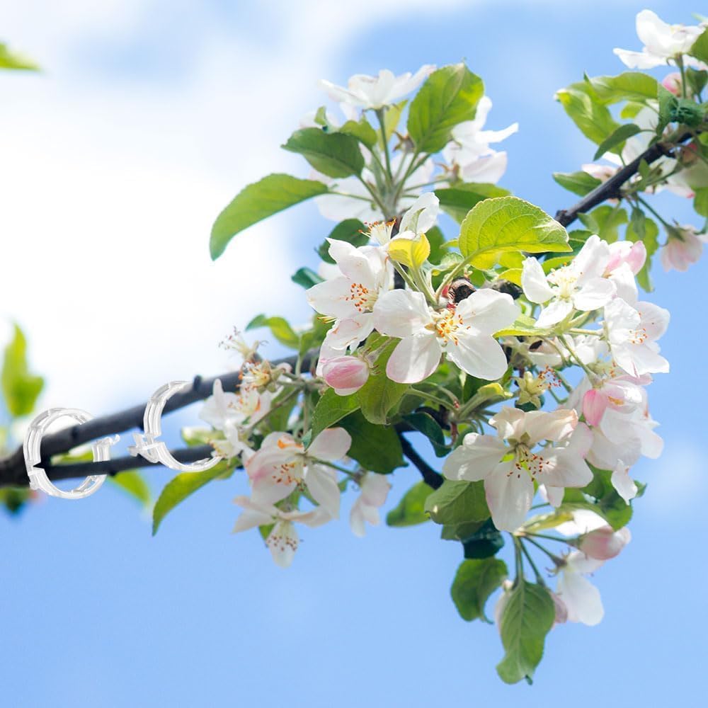 100 PCS Secured Plastic Plant Clip, Plant Support Clips, Garden Clips for Climbing Plants, Plastic Trellis Clips Plant Support Clips Tomato Grape Vine Vegetables Plant Fixing Clips (100, Black)-VerdiqueGarden