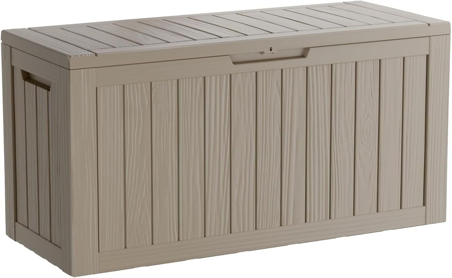 80 Gallon Waterproof Deck Box, Lockable Resin Storage Box for Patio Furniture Cushions Garden Tools and Outdoor Delivery Storage, Coffee-VerdiqueGarden