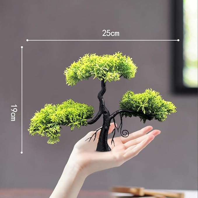 Ryoma Artificial Pine Tree Set Simulated Bonsai Features Ornaments Chinese - Style Desktop Screen Ornament 2 Set-VerdiqueGarden