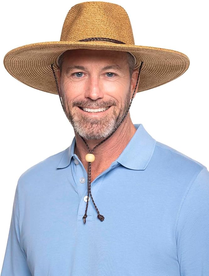 Coolibar UPF 50+ Men's Beach Comber Sun Hat - Sun Protective-VerdiqueGarden