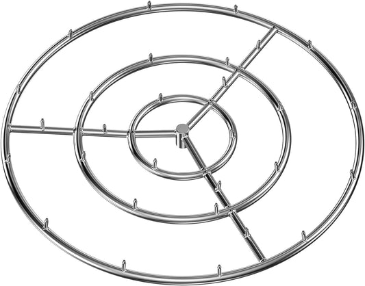 Skyflame 30-Inch Round Stainless Steel Fire Pit Jet Burner Ring, High Flame-VerdiqueGarden