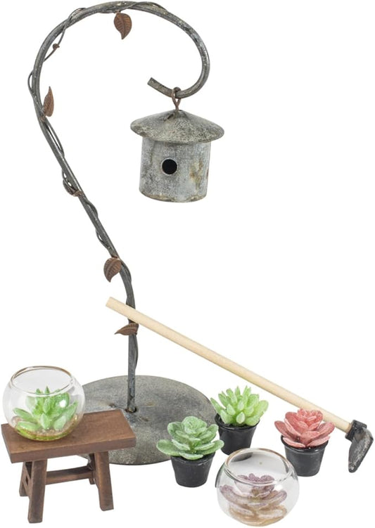 Bbiamsleep Fairy Garden Accessories 1/12 Scale Miniature Scene Fairy Garden Farm and Plant Fairy Garden Kit Outdoor Micro Landscape Decoration(Set of 9)-VerdiqueGarden