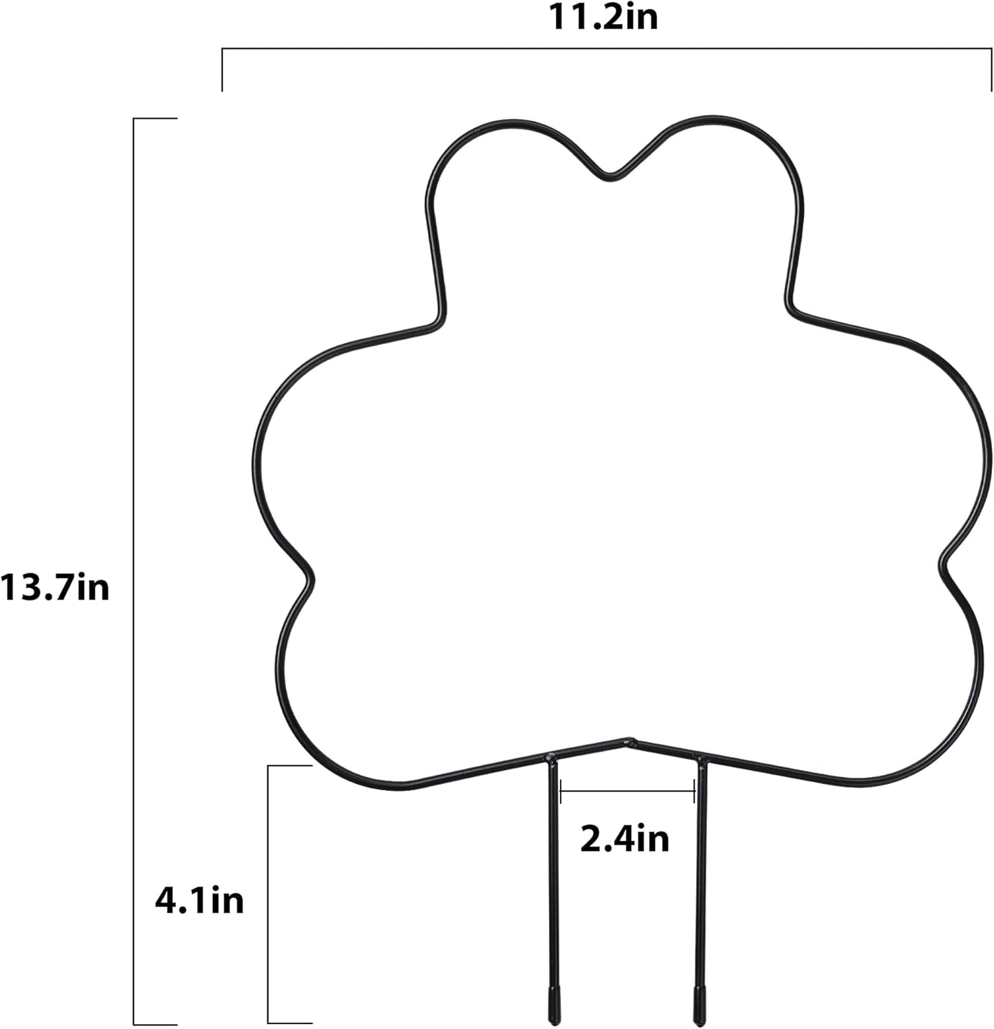 2 Pack Plant Trellis Indoor, 11.2" W x 13.7" H Small Trellis for Potted Plants, Decorative Trellis for Climbing Plants Indoor, Ideal for Vines on Tabletops, Balconies, Gardens and Lawns, Flower-Shaped-VerdiqueGarden