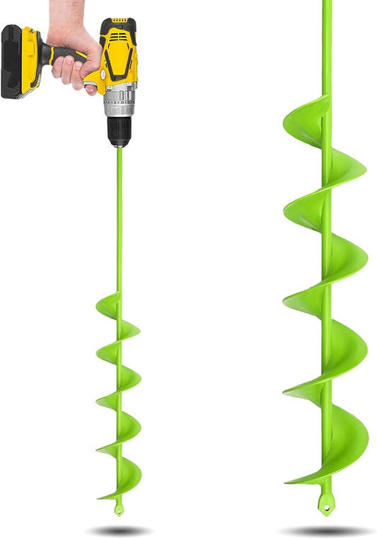 Auger Drill Bit for Planting - 3 x 24 inch Plant Auger for Cordless Drill - Bulb Planter Tool for Bulbs Planting&Holes Digging - 3/8" Hex Drive Drill-VerdiqueGarden