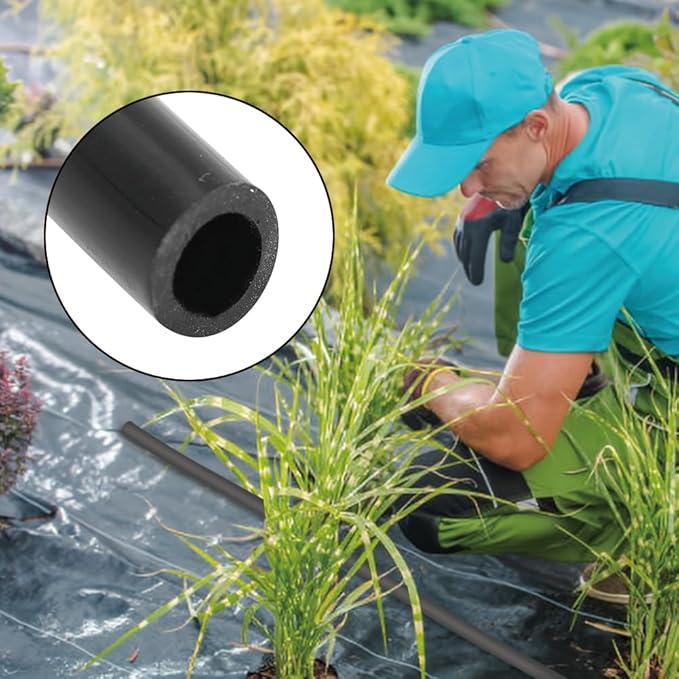 1/4 inch Garden Watering Tube, 4mm Water Tube Irrigation System Hose Blank Distribution Line Plant Drip Automatic Pipe DIY Agriculture Hydroponics Misting Tubing Patio Lawn Yard Greenhouse Outdoor-VerdiqueGarden