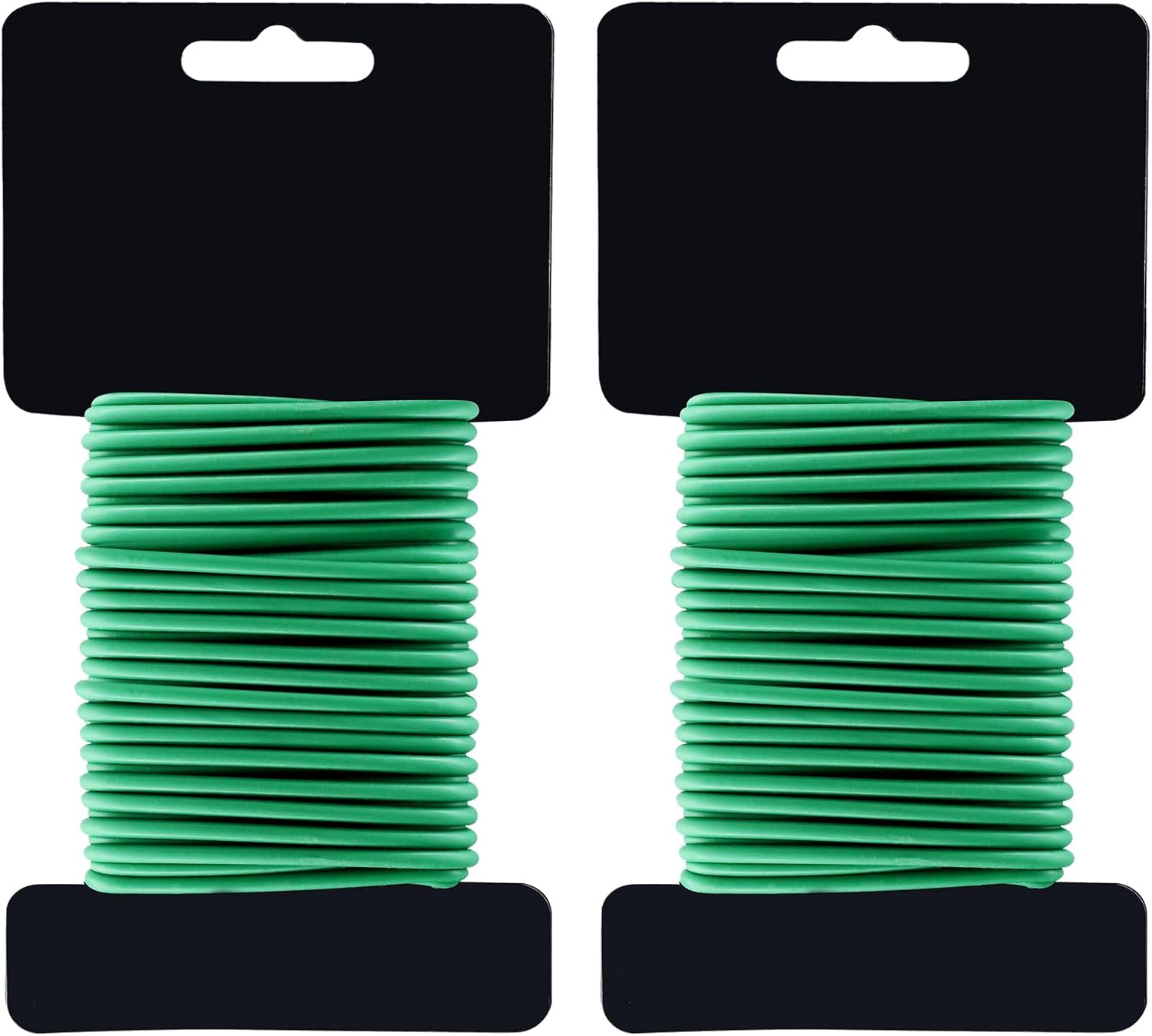(2 Reel) Soft Plant Ties, Garden Ties TPR Flexible Durable Heavy Duty Twist Wire for Twine Tomatos Branches Vines and Tying Up Cable Wires (Green)(φ3.5mm，26feet)-VerdiqueGarden