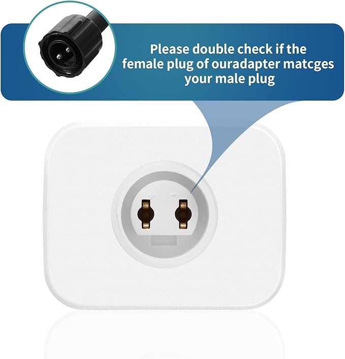 Replacement Yard Inflatable Adapter Power Supply Adaptor - 12V 1.0A 1Pcs - Inflatable Plug Replacement Class 2 Power Supply - White - for Christmas Tree Light/Thanksgiving Yard Blow Up Decorations-VerdiqueGarden