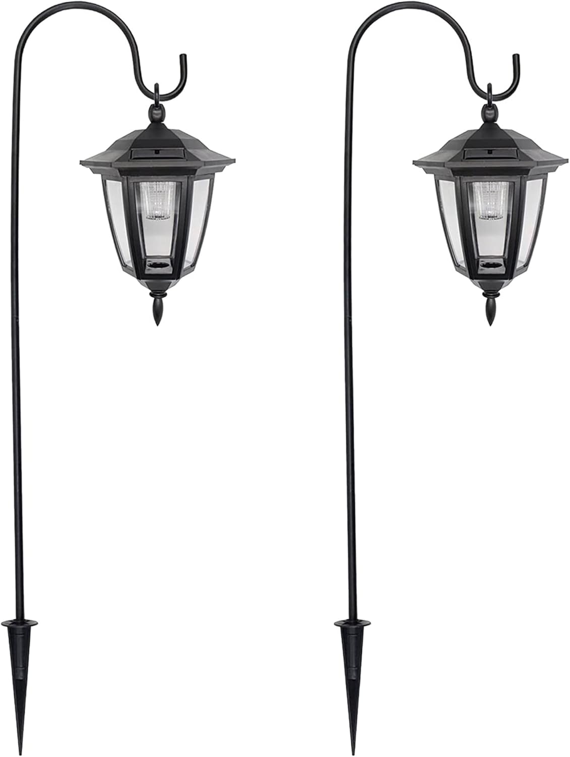 MAGGIFT 34 Inch Hanging Solar Lights Outdoor Waterproof Solar Garden Lights with 2 Shepherd Hooks Landscape Lighting for Lawn Patio Yard Pathway Driveway,2 Pack-VerdiqueGarden