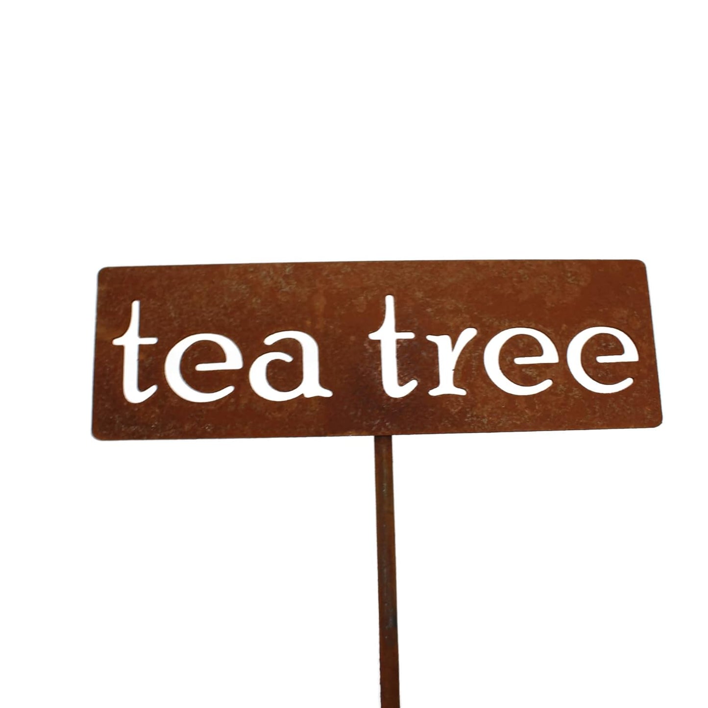 Classic Metal Garden Markers 19 Inches Tall (tea tree, Naturally Rusted)-VerdiqueGarden