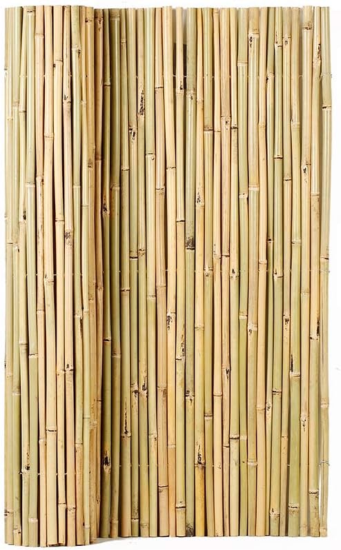 Mininfa Natural Rolled Bamboo Fence, Eco-Friendly Bamboo Fencing, 4 ft High x 6 ft Long-VerdiqueGarden