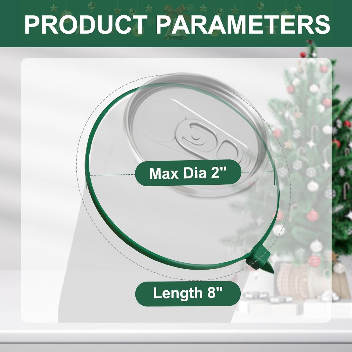 Green Zip Ties 8", 1000 Pack, Cable Ties UV Resistant, Wire Ties 40 lbs Tensile Strength for Garden, Plants, Fence, Holiday Lights, Yakobela-VerdiqueGarden