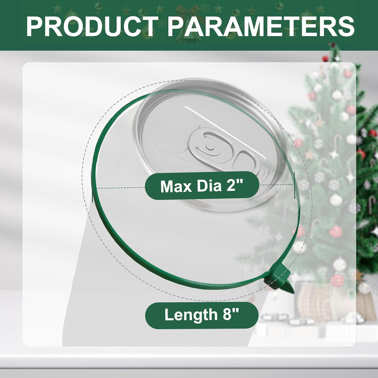 Green Zip Ties 8", 1000 Pack, Cable Ties UV Resistant, Wire Ties 40 lbs Tensile Strength for Garden, Plants, Fence, Holiday Lights, Yakobela-VerdiqueGarden