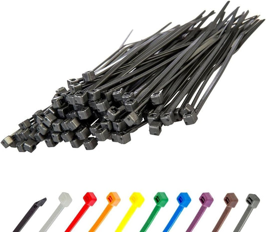 GTSE 6 Inch Silver/Gray Zip Ties, 100 Pack, 40lb Strength, UV Resistant Strong Nylon Grey Cable Ties, Self-Locking 6" Tie Wraps-VerdiqueGarden