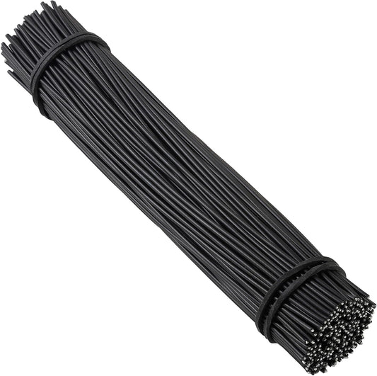 200 Pcs 6 inch Garden Twist Tie, Round Plastic Twist Ties for Plants, Vines and Wrapping Cords or Christmas Tree Gardening Plants Growth and Care, Office Home Cable Organization (Black)-VerdiqueGarden