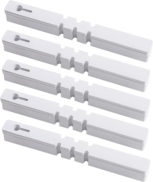 KINJOEK 1200 PCS White Plant Labels Tags, Plastic Adjustable Wrap Around Waterproof Hanging Garden Tree Name Tags, 2x20cm Strip Plant Tag for Identifying Various Outdoor Nursery Plants Flowers-VerdiqueGarden