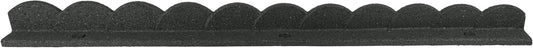 Playsafer L Shaped Flexible Rubber Scalloped Edger for Lawns Landscaping and Playground | Easy No Dig Installation| 4' Long (4, Dark Gray)-VerdiqueGarden