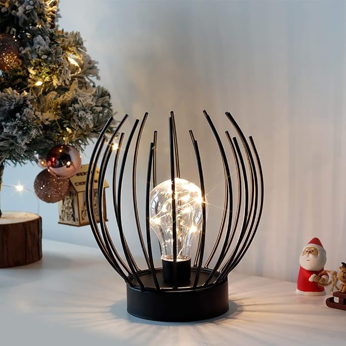 JHY DESIGN Decorative Battery Table Lamp Battery Powered Lights Indoors lamp with LED Bulb Battery Operated Outdoor Lantern Great for Room Decor Parties Patio Events-VerdiqueGarden