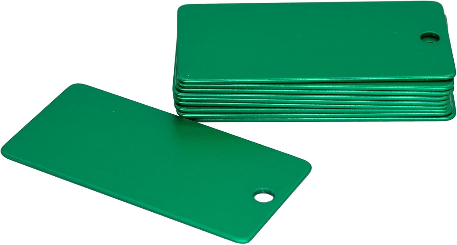 StayMax Anodized Aluminum Engraving Blanks 1x2 Inch 50 Pack (Green)-VerdiqueGarden