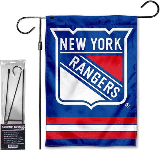 WinCraft New York Rangers Garden Flag and Pole Stand Mount Holder-VerdiqueGarden