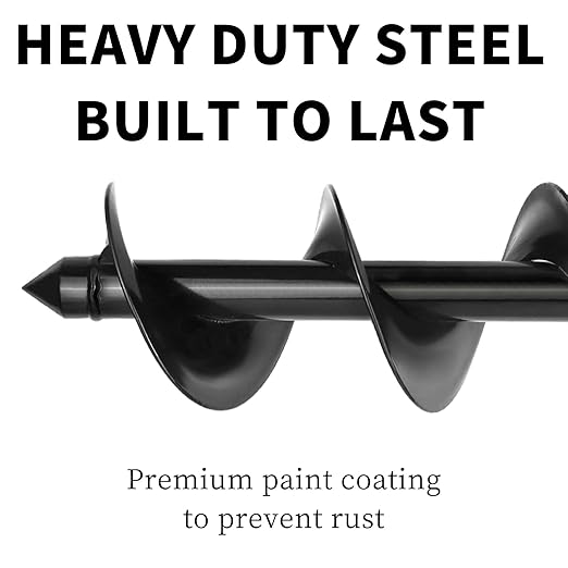 TCBWFY Auger Drill Bit for Planting 3.5"x16",Extended Length Garden Auger Spiral Drill Bit for Planting Bulbs Flowers,Planting Auger for Drill Post Hole Digger for 3/8”Hex-VerdiqueGarden