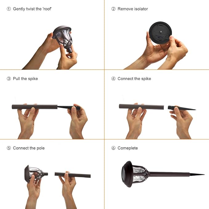 10 Pack Solar Lights Outdoor Decorative, Solar Pathway Lights Outdoor, Solar Powered Garden Yard Lights for Walkway Sidewalk Driveway. (Black, Cool White)-VerdiqueGarden