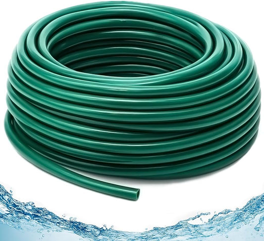 Bonviee 50ft 1/4 inch Drip Irrigation Tubing, Drip Irrigation Hose, Garden Watering Tube Line for Garden Watering System-Green-VerdiqueGarden