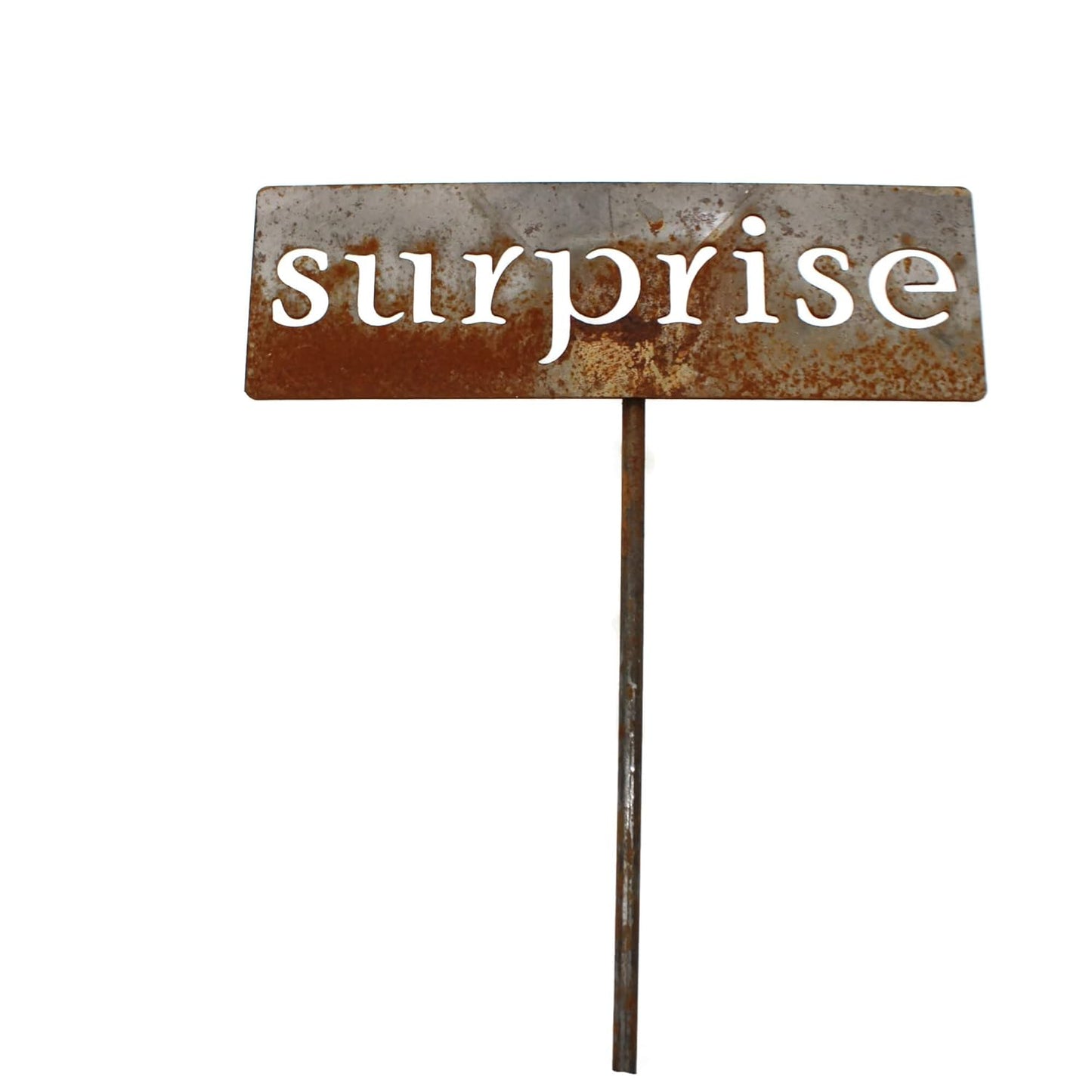 Classic Metal Garden Markers 19 Inches Tall (surprise, Naturally Rusted)-VerdiqueGarden