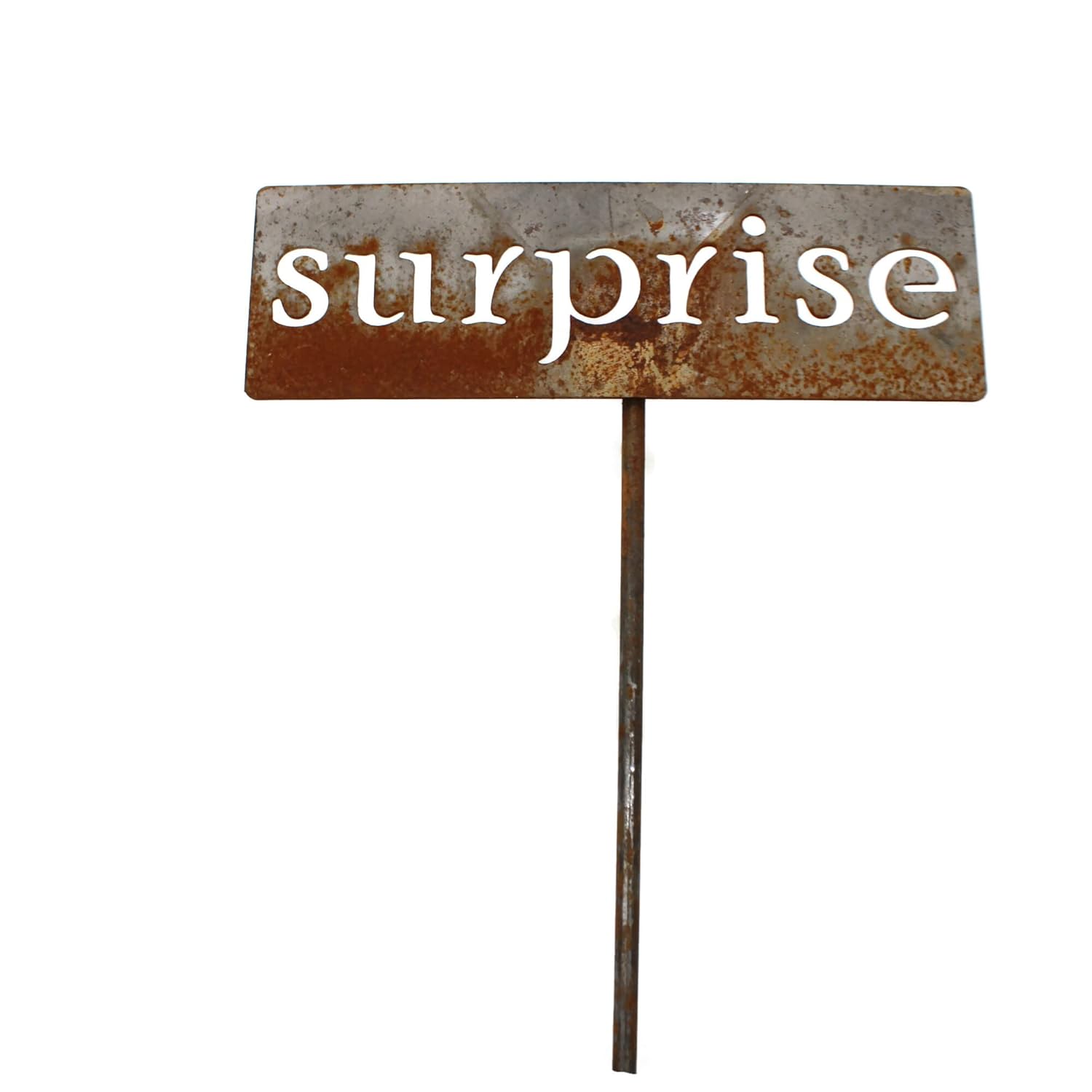 Classic Metal Garden Markers 19 Inches Tall (surprise, Naturally Rusted)-VerdiqueGarden
