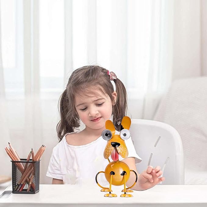 Dog Solar Lights Outdoor,Yard Art Metal Dog Statues,Outdoor Funny Dog Statue for Garden Decor Yard Lawn Ornaments-VerdiqueGarden