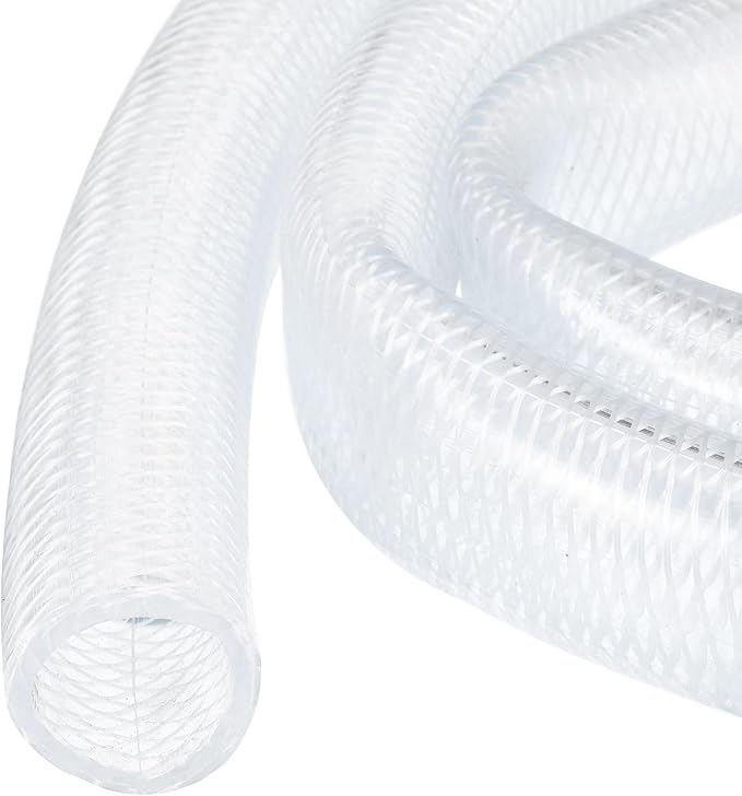 1" x 1 1/4" Braided Clear Plastic PVC Tubing 10ft High Pressure Flexible Reinforced Vinyl Tube, [for Garden Irrigation, Water Hose, Fish Tank, Water Transfer] - 25.4x31.8mm-VerdiqueGarden