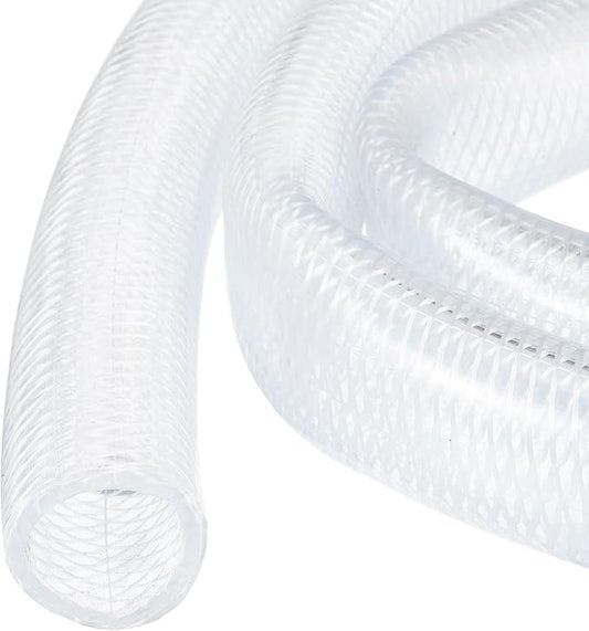 1" x 1 1/4" Braided Clear Plastic PVC Tubing 10ft High Pressure Flexible Reinforced Vinyl Tube, [for Garden Irrigation, Water Hose, Fish Tank, Water Transfer] - 25.4x31.8mm-VerdiqueGarden