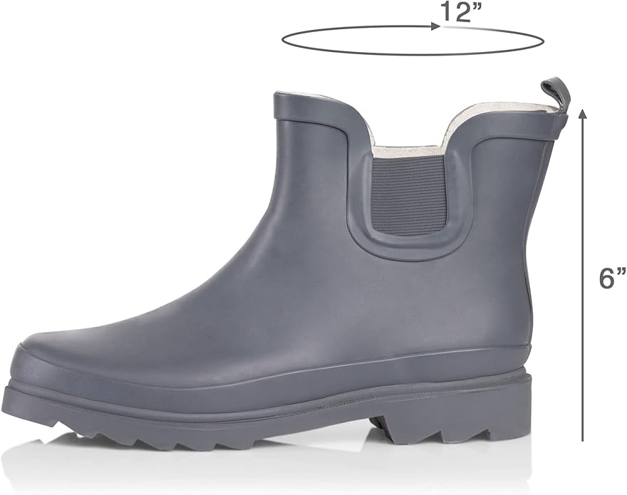 NORTY - Womens Ankle Rain Boots - Ladies Waterproof Winter Spring Garden Boot runs ½ size large-VerdiqueGarden