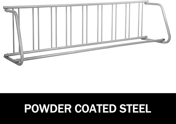 BestEquip 111" Length Floor Bike Rack, 9 Holders All-Steel Grid Bike Rack, Single-Side Storage Stand for Garages Streets Yards-VerdiqueGarden