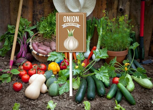 Eveokoki Aluminum Seed & Plant Labels - Plant Markes for Seedlings-Plant Tags for Pots - Garden Signs for Vegetable - Durable Markers for Plants Outdoor Waterproof - Garden Decor for Farmhouse-VerdiqueGarden