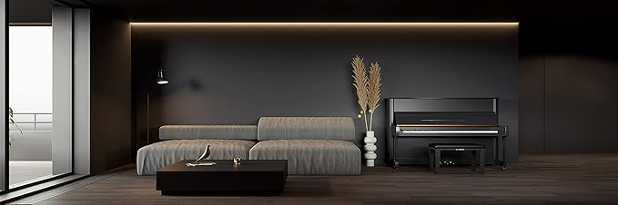 Dimoon 394''x15.7'' Black Skin Peel and Stick Wallpaper Contact Paper Modern Self Adhesive Wall Paper Removable Renter Friendly Textured Solid Color Cabinet Vinyl Roll (394''x15.7'',Black Skin)-VerdiqueGarden