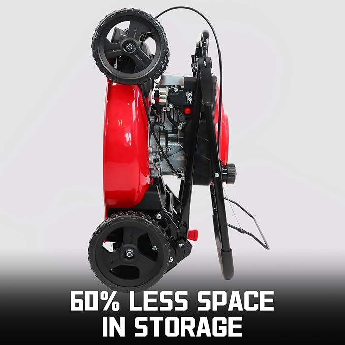 PowerSmart Lawn Mower Gas Powered, 18-Inch 144cc Engine 3-in-1 Walk-Behind Push Lawn Mower, Oil Included-VerdiqueGarden