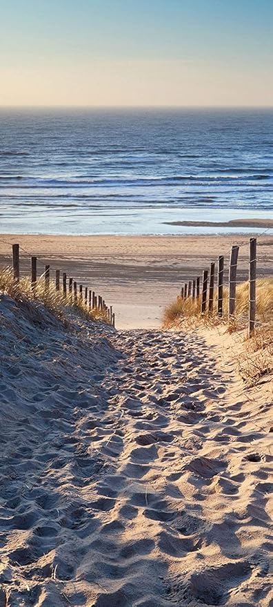 3D Peel and Stick Door Stickers murals Self-Adhesive DIY Wallpaper - Seascape - Removable PVC Waterproof Art Sticker Murals for Home Decor 37.4 x 78.7 inch-VerdiqueGarden