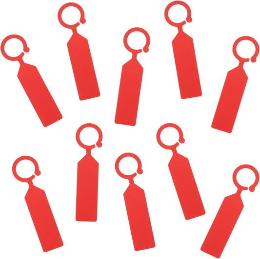 uxcell Waterproof Plastic Plant Labels, 100 Pcs 4.3 Inch Plant Hanging Labels, Color Hanging Plant Markers for Indoor Plants,Outdoor,Garden and Greenhouse (Red)-VerdiqueGarden