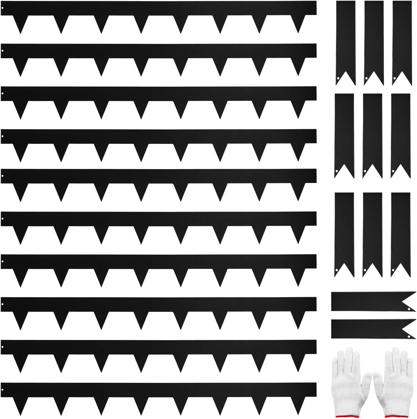 Hugeleaf 4.5 Inch Metal Landscape Edging, Metal Garden Edging with 11Pcs Stakes, 40 Inch Steel Landscape Edging Pack of 10 (33 Feet Total Length)-VerdiqueGarden