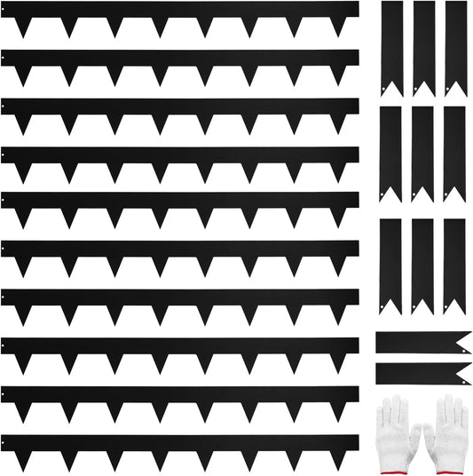 Hugeleaf 4.5 Inch Metal Landscape Edging, Metal Garden Edging with 11Pcs Stakes, 40 Inch Steel Landscape Edging Pack of 10 (33 Feet Total Length)-VerdiqueGarden