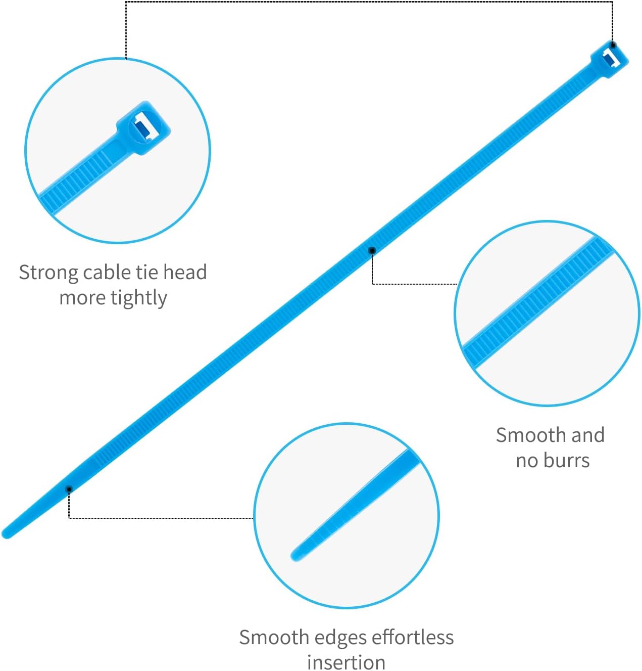 6 Inch Gold Zip Tie 1000 PCS, 18 Lbs - Small to Medium Zip Tie, Nylon PA66 UV Resistant Cable Tie for Indoor and Outdoor Use - Ideal for bundling and securing objects-VerdiqueGarden