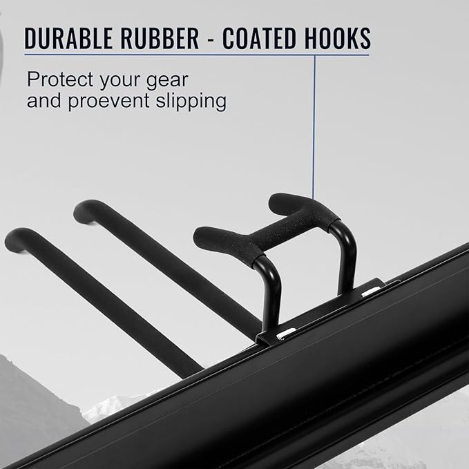 Wall Mount Tool Storage Rack, Heavy Duty Garage Storage Tool Organizer, Garden Tool Wall Hooks and Hangers, Hold Up to 350lbs Black-VerdiqueGarden