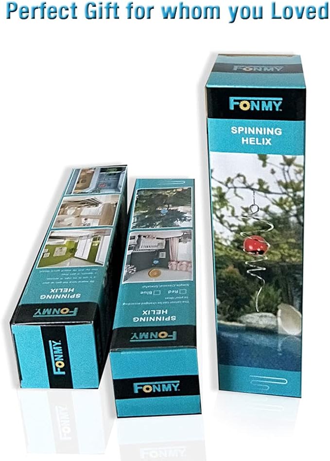 Fonmy Purple Gazing Ball Spiral Tail Wind Spinner Stabilizer with Swivel Hook 11inch Stainless Steel Tail and 2 inch Purple Glass Orb. Indoor Outdoor Garden Decoration Hanging Ornaments-VerdiqueGarden